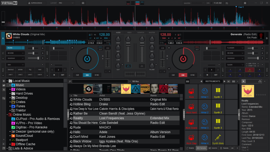 mixing tracks